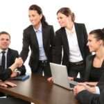 Reunião com líderes de empresa
